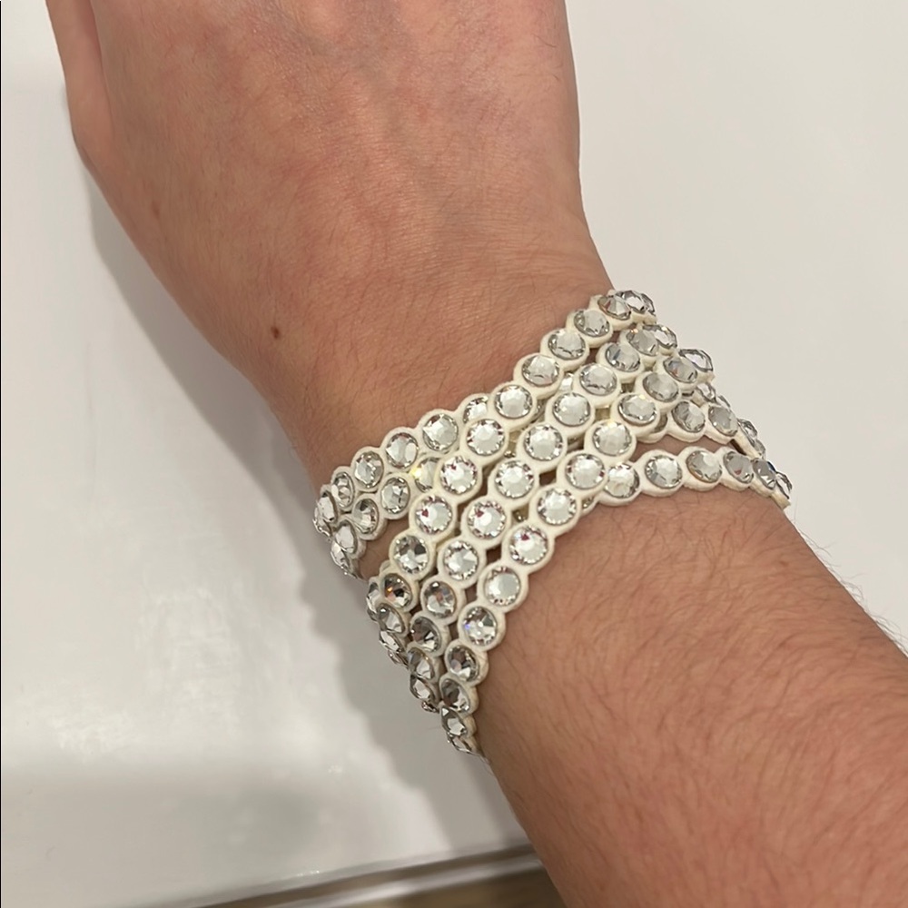 Swarovski Silver Crystal Statement Bracelet